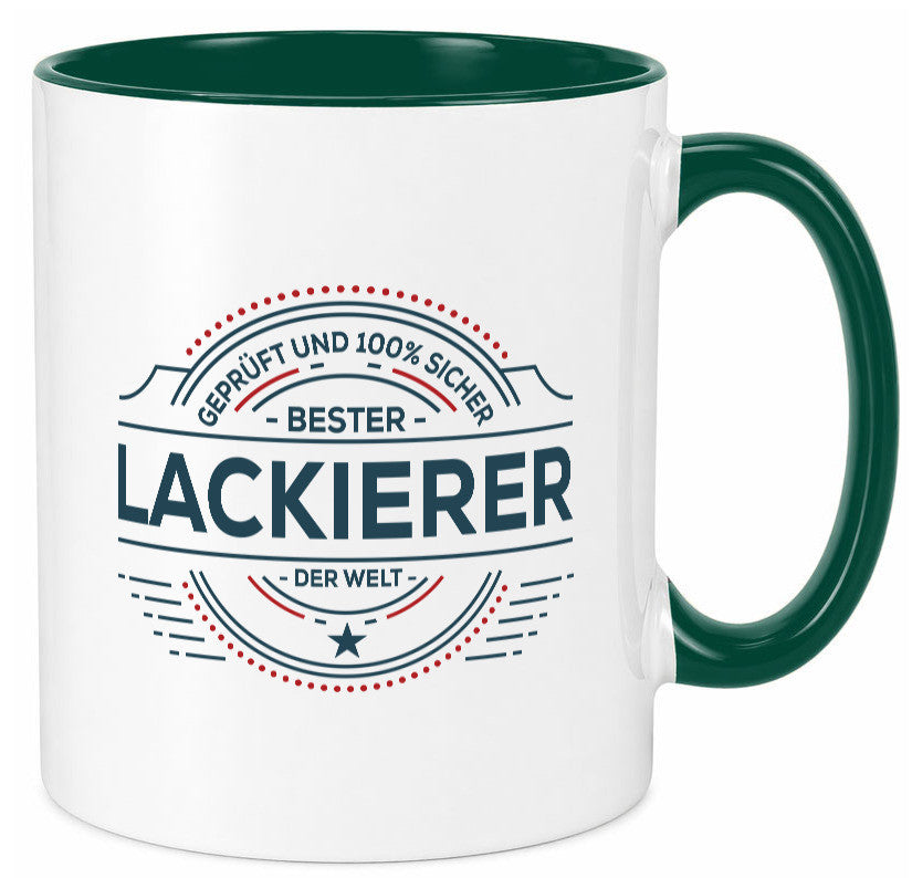 Geprüft und sicher: Lackierer | Definition lackieren Geschenk Humor Tasse