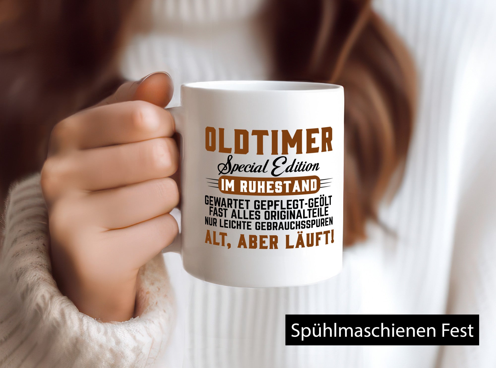 Oldtimer | Rentner Ruhestand Alt aber läuft Humor Jubiläum Geschenkidee Tasse