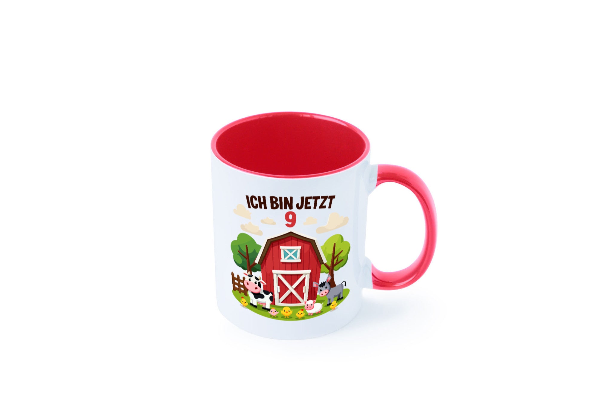 9. Geburtstag | 8 Jahre Bauernhof und Tiere Humor Geschenkidee Tasse