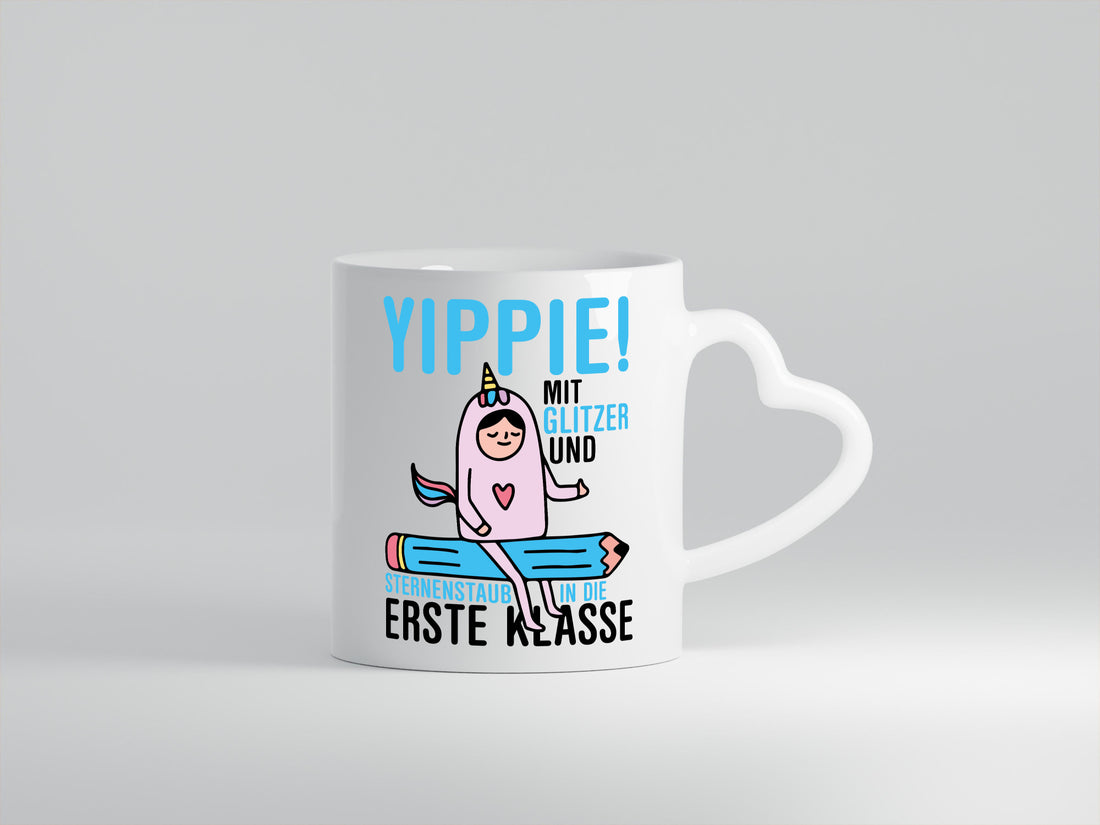 Mit Glitzer und Sternenstaub | Einschulung Einhorn lustiger Spruch Geschenk