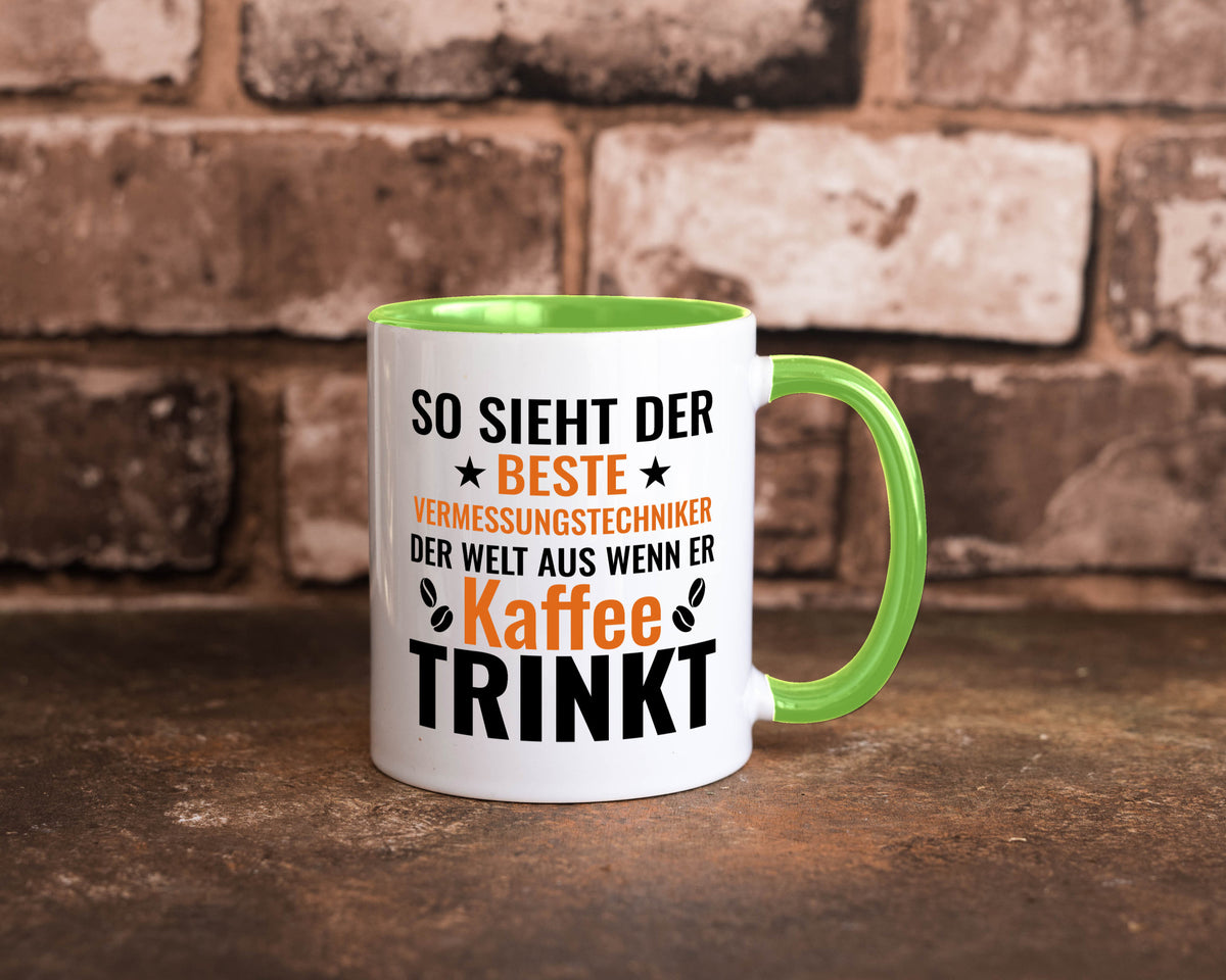 Kaffee trinkt: Vermessungstechniker | Techniker Geschenk Humor Geschenkidee Tasse