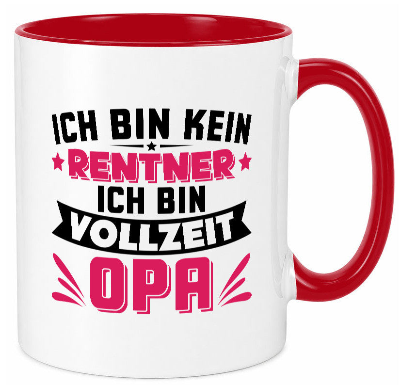 Ich bin vollzeit Opa | Rentner Ruhestand Großvater v2 Humor Familie Tasse