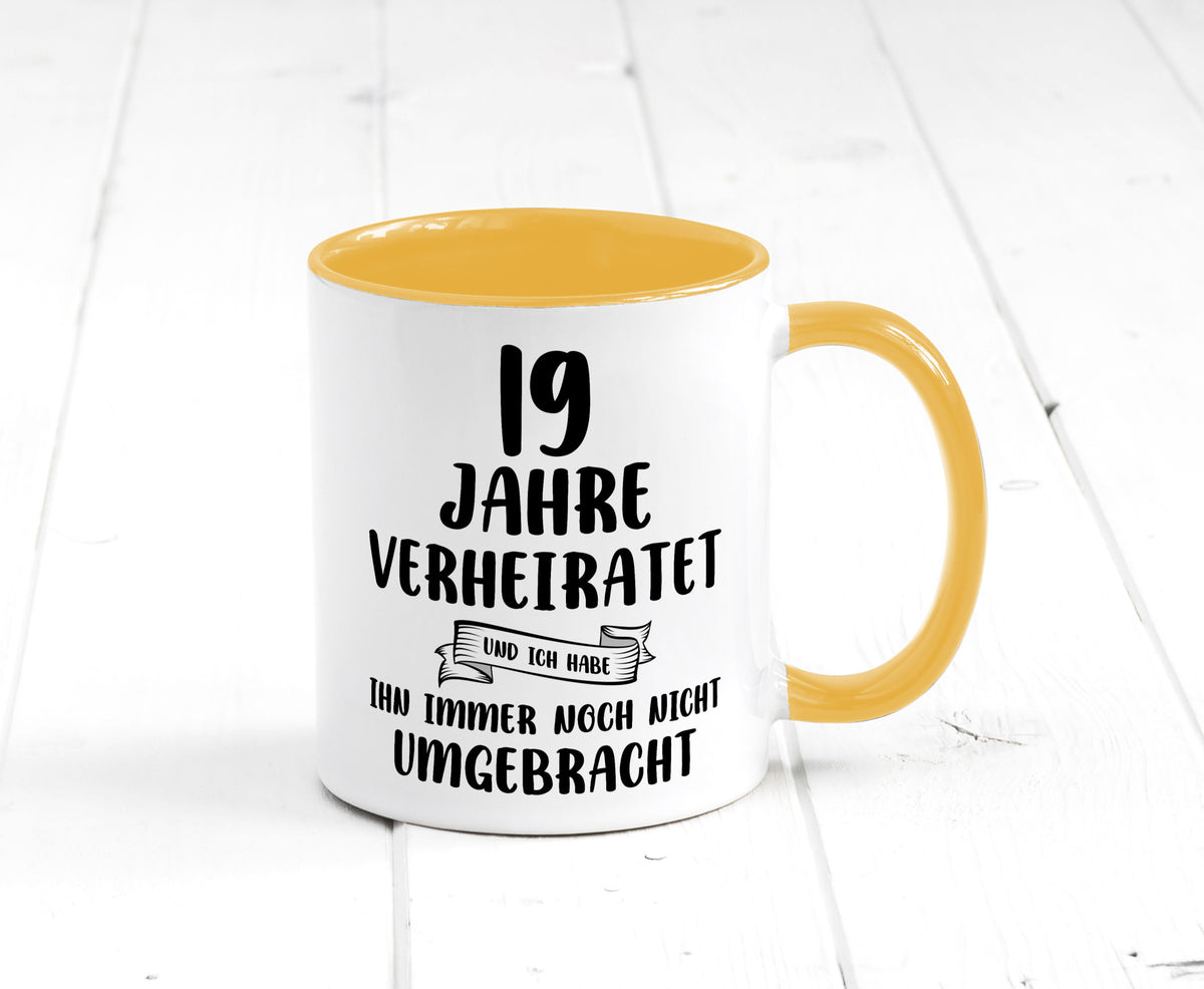 19 Jahre Verheiratet, immer noch am Leben! lustig Humor Geschenkidee Geschenk Tasse