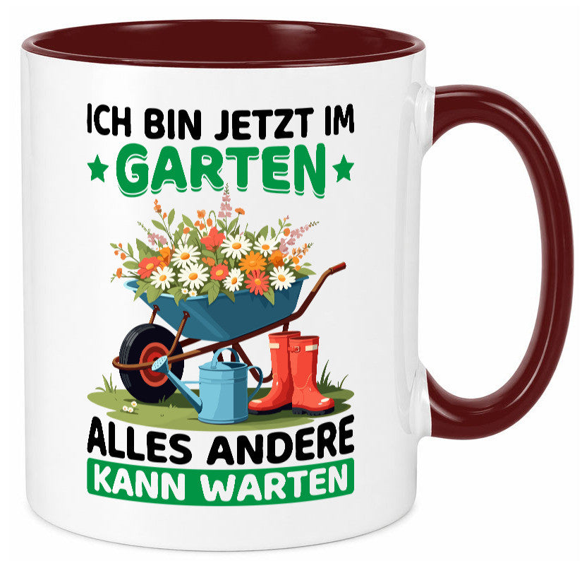 Im Garten alles andere kann warten | Gärtner Gartenarbeit Geschenk Arbeit