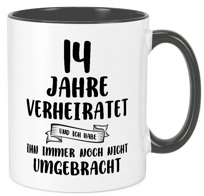 14 Jahre Verheiratet, immer noch am Leben! lustig Humor Geschenkidee Geschenk Tasse