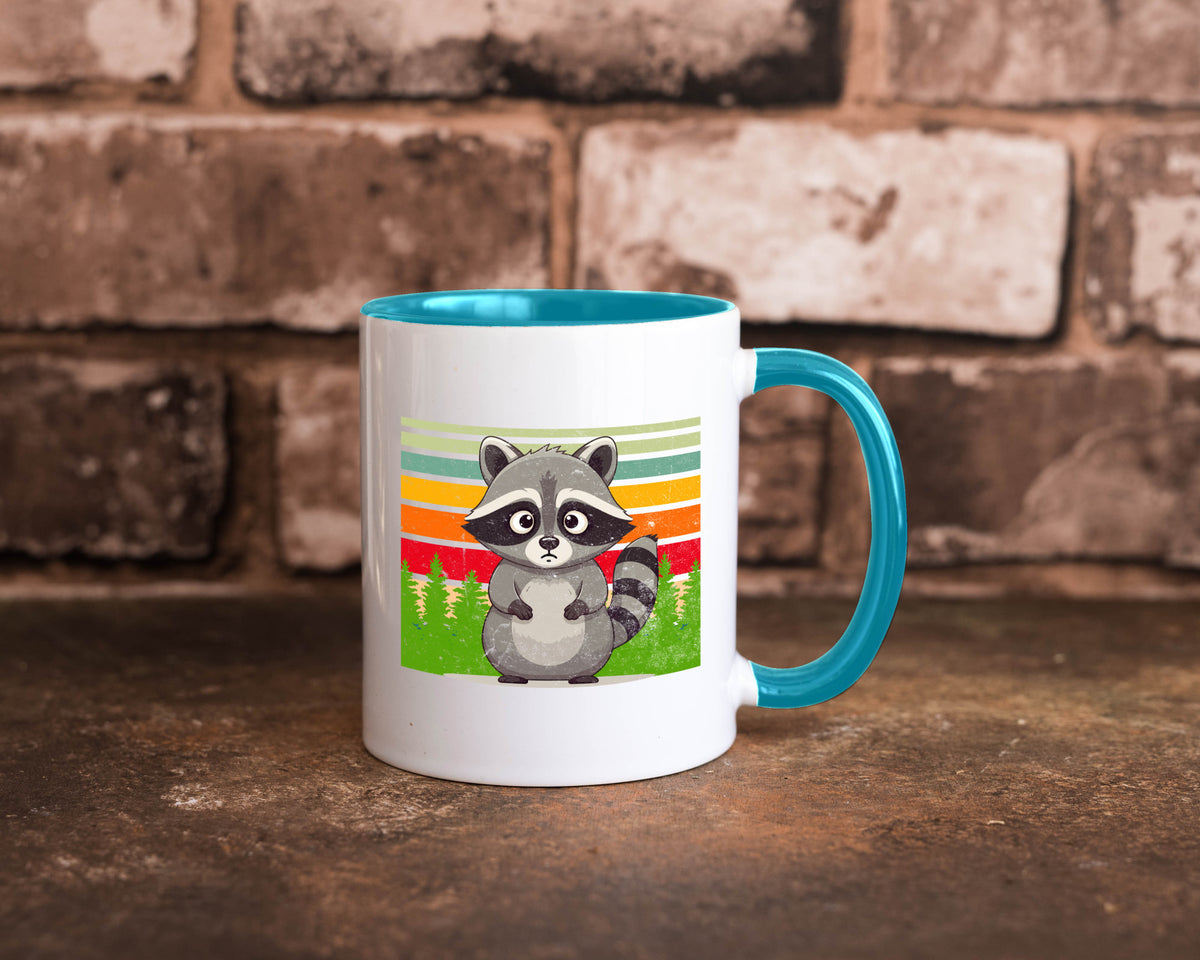 Waschbär | Vintage v2 lustiger Spruch Geschenk Humor Geschenkidee Tasse