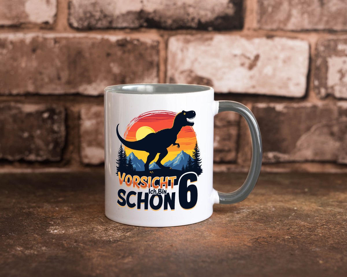 6. Geburtstag | 6 Jahre Dinosaurier Geschenkidee Humor Tasse