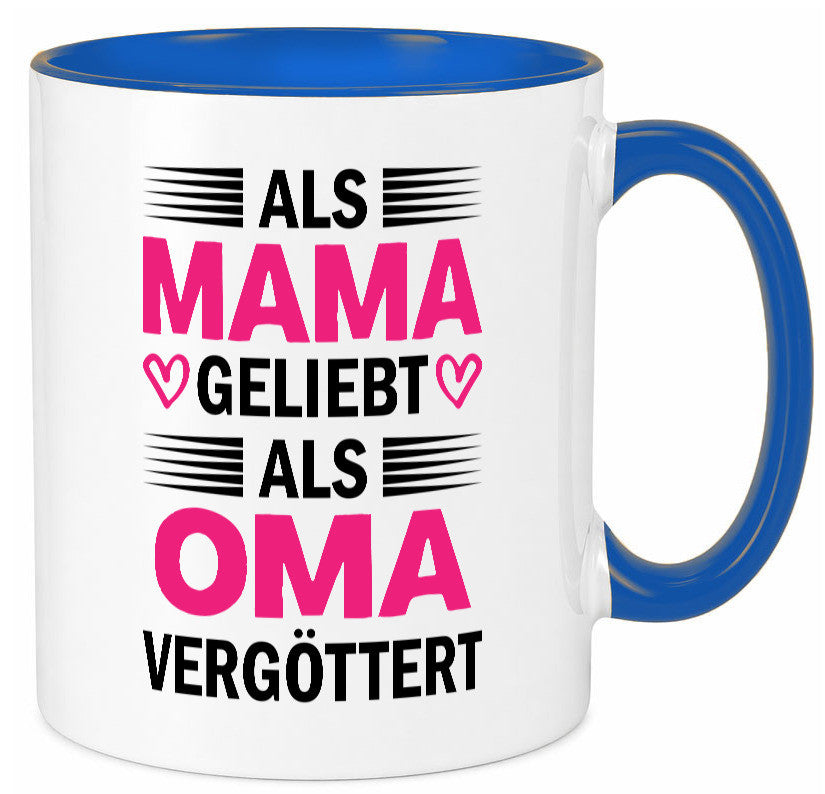 Als oma Vergöttert | Muttertag mama Großmutter Humor Familie Geschenkidee Tasse