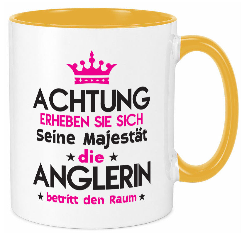 Seine Majestät Anglerin | Angeln Fischerin lustiger Spruch Geschenk Humor Tasse