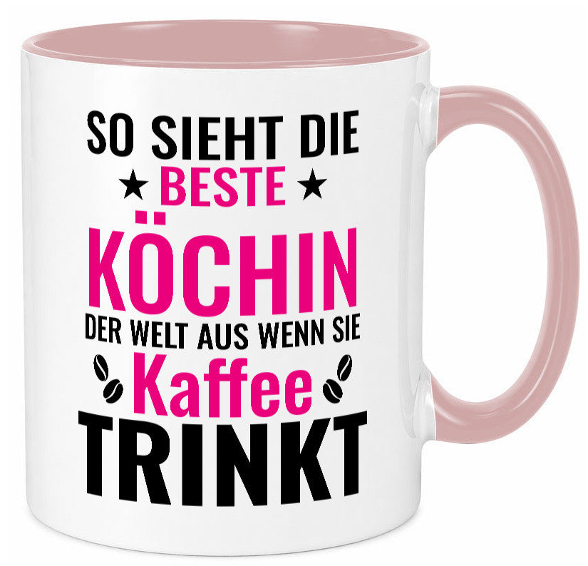 Kaffee trinkt: Köchin | Chefköchin Chefkoch Humor Arbeit Kollegen Büro Tasse