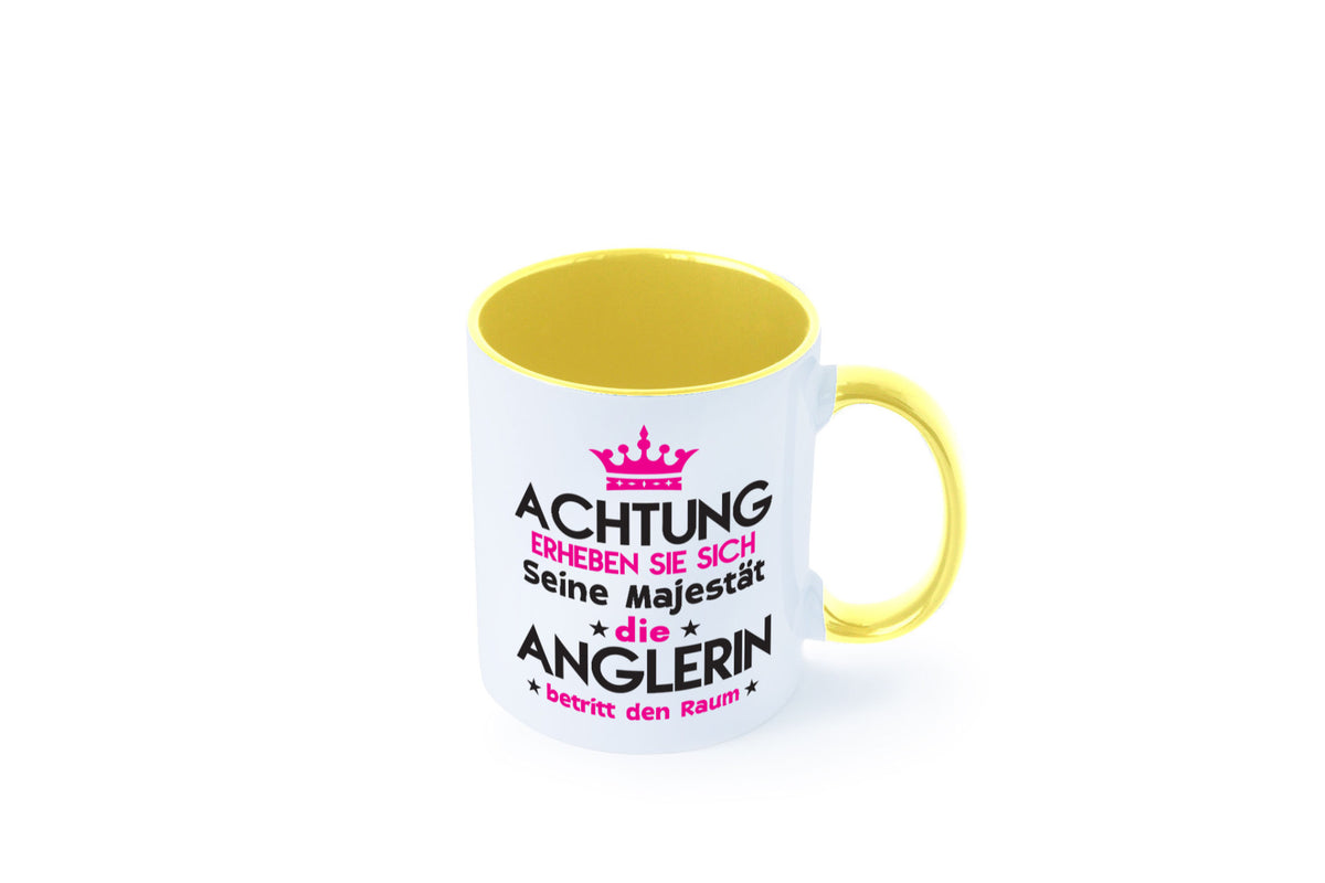 Seine Majestät Anglerin | Angeln Fischerin lustiger Spruch Geschenk Humor Tasse