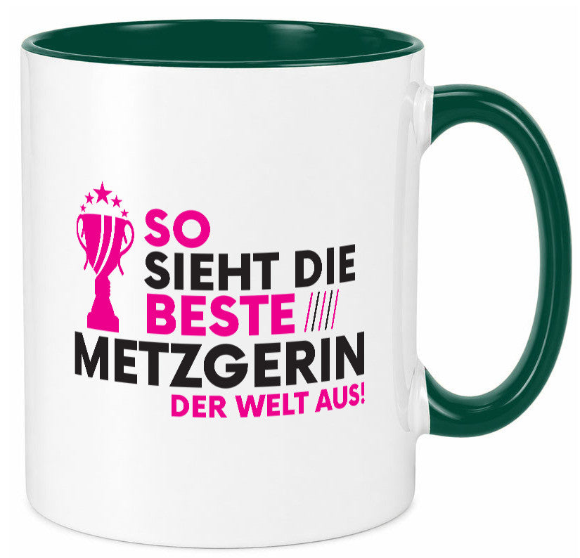Die Weltbeste Metzgerin | Fleischerin lustig Humor Geschenkidee Geschenk Tasse