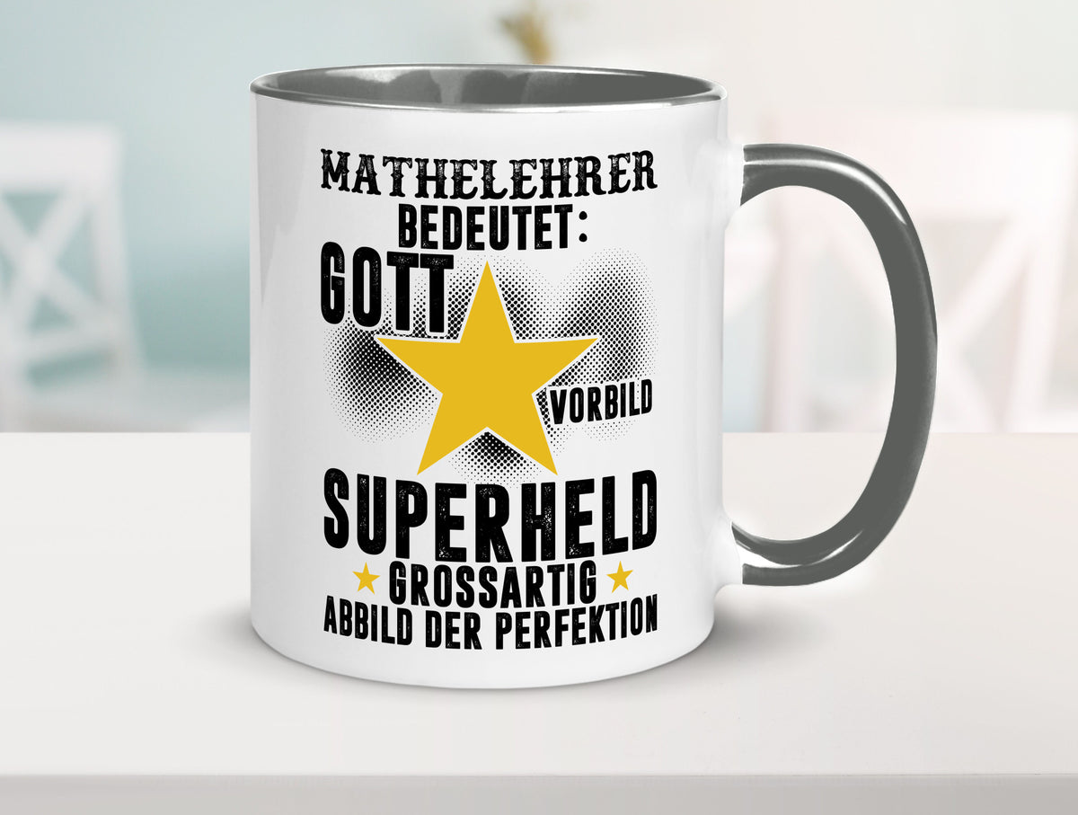 Bedeutung von Mathelehrer | Lehrer Mathe Humor Geschenkidee Tasse