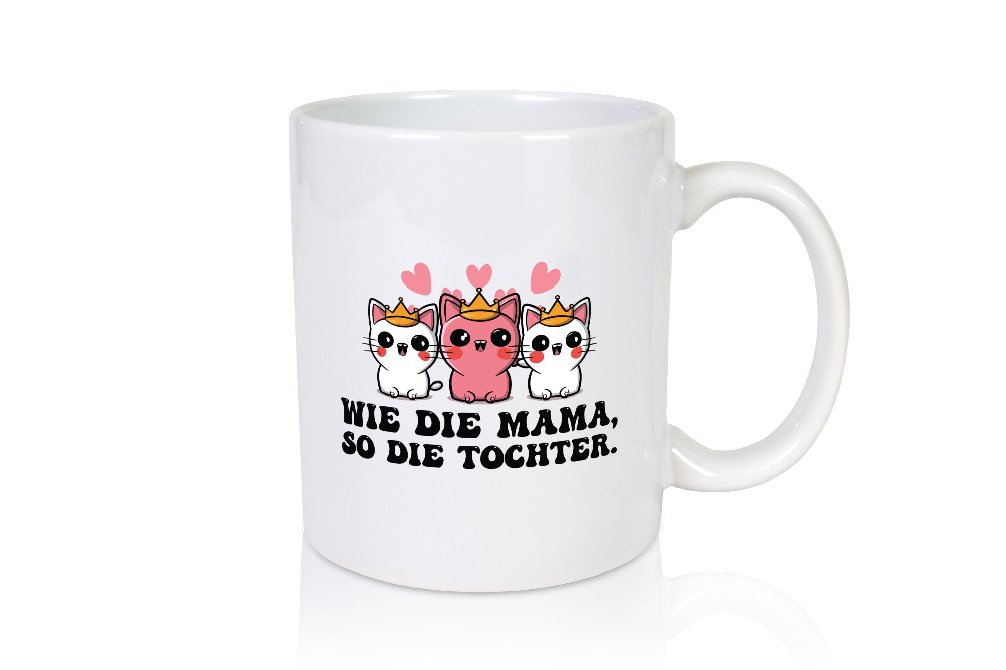 Wie die Mama, so Tochter | Katze Katzenbabies Geschenkidee Familie Humor Tasse