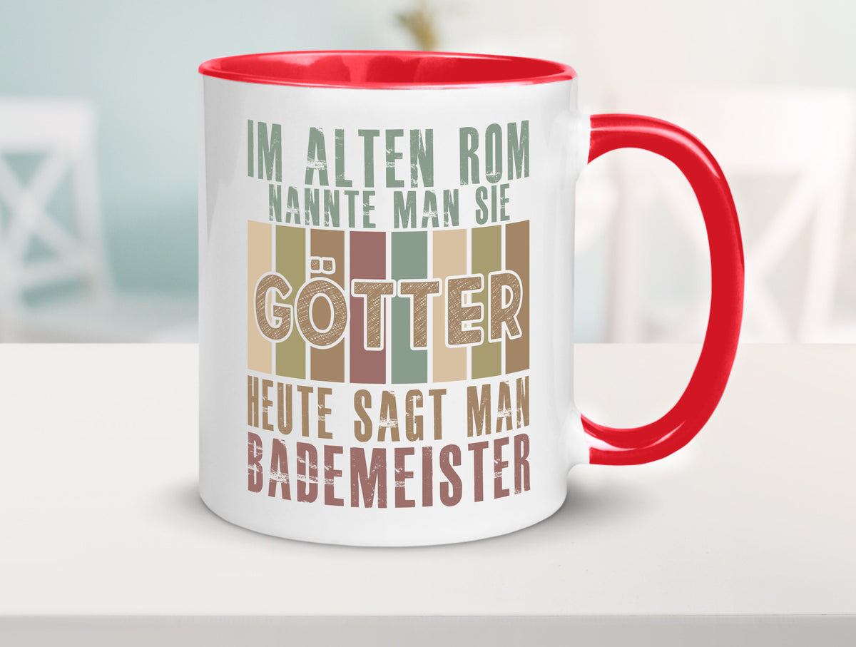 Heute sagt man: Bademeister | Rettungsschwimmer lustiger Spruch Geschenk Humor Tasse