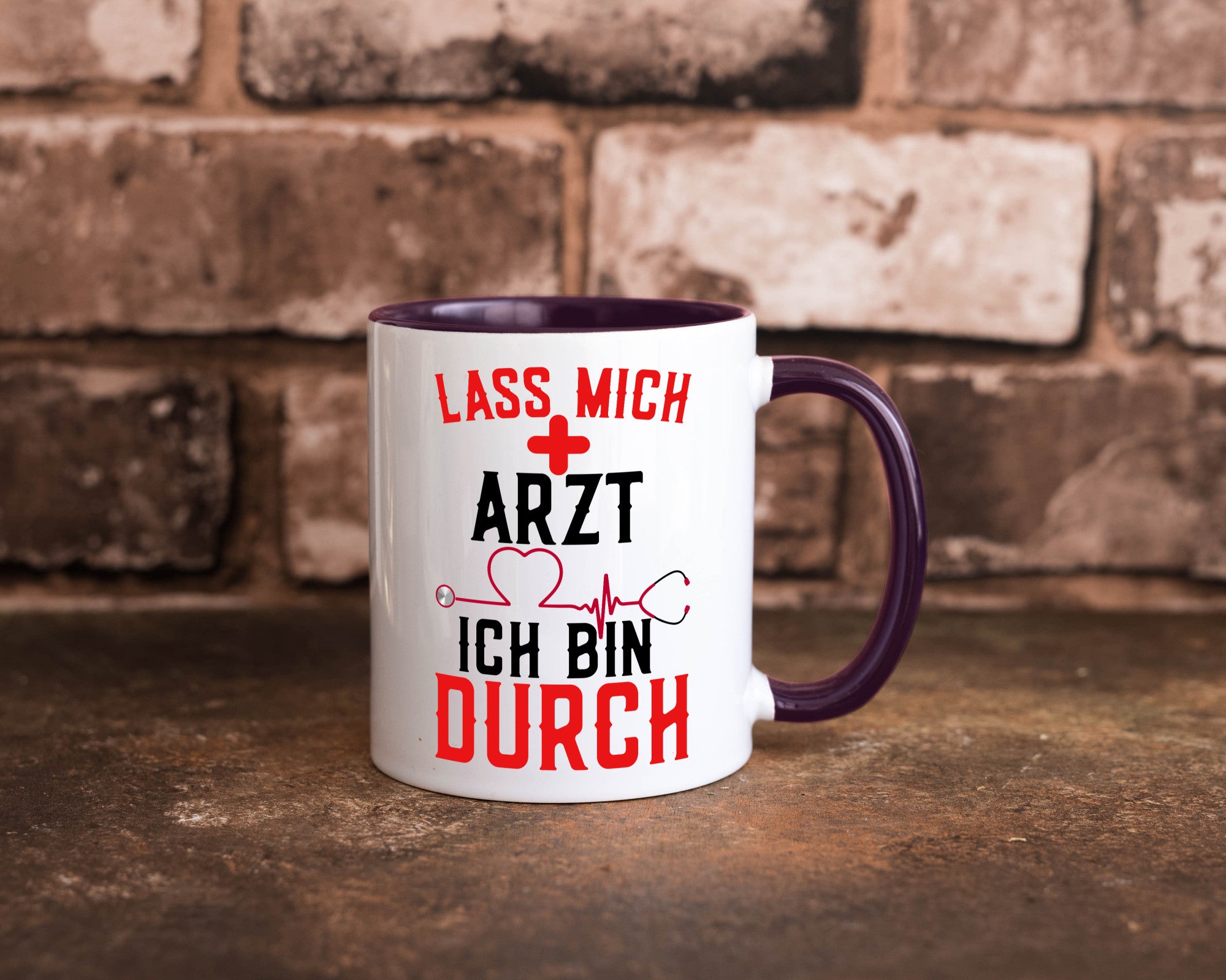 Arzt | Lass mich durch Herz Doktor Krankenhaus Puls Humor Geschenkidee Tasse