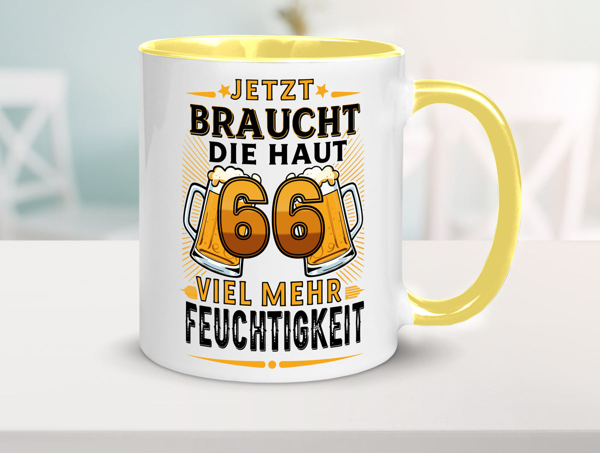 66 braucht die haut mehr Feuchtigkeit | 66. Geburtstag Humor Geschenkidee Tasse