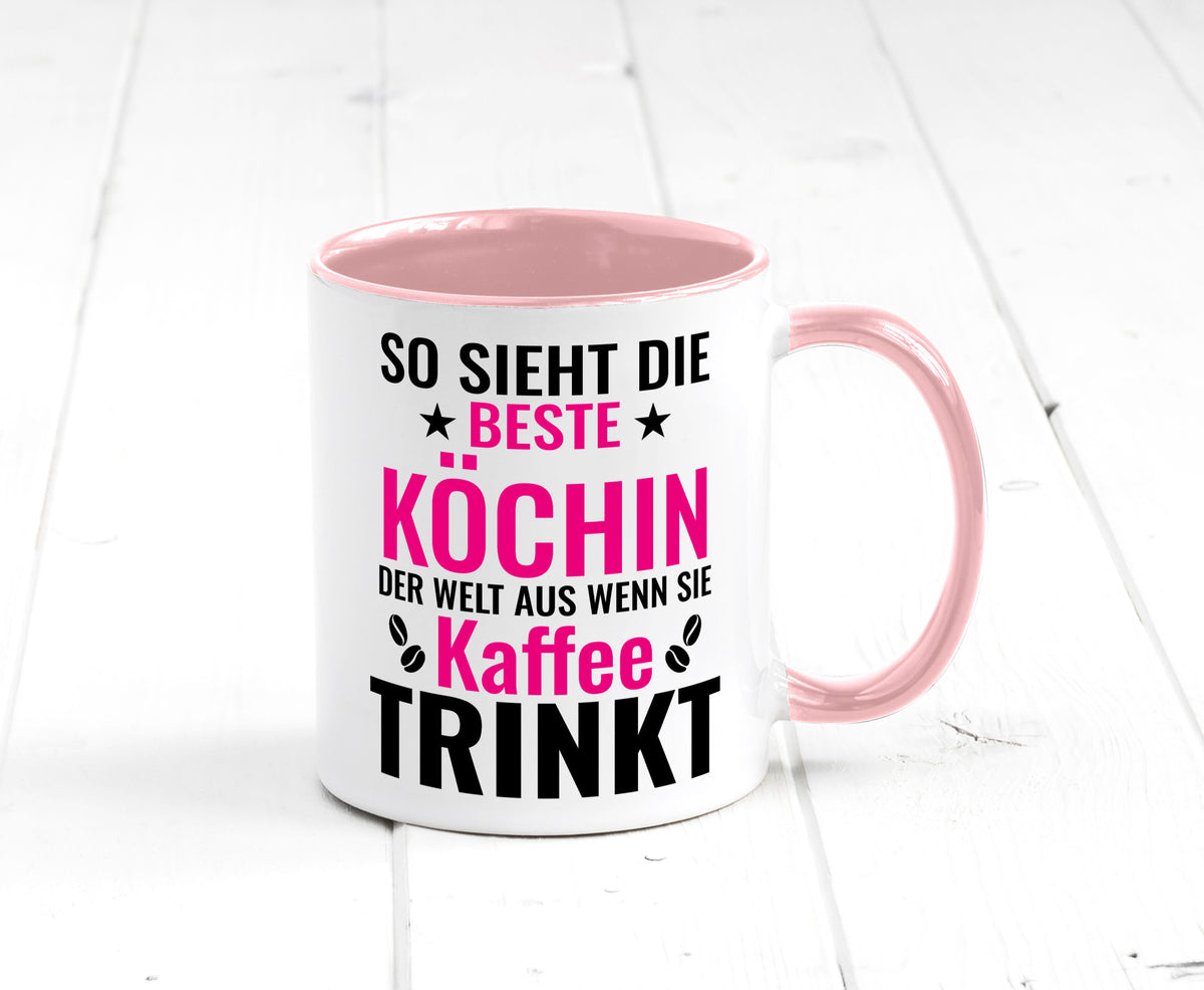 Kaffee trinkt: Köchin | Chefköchin Chefkoch Humor Arbeit Kollegen Büro Tasse