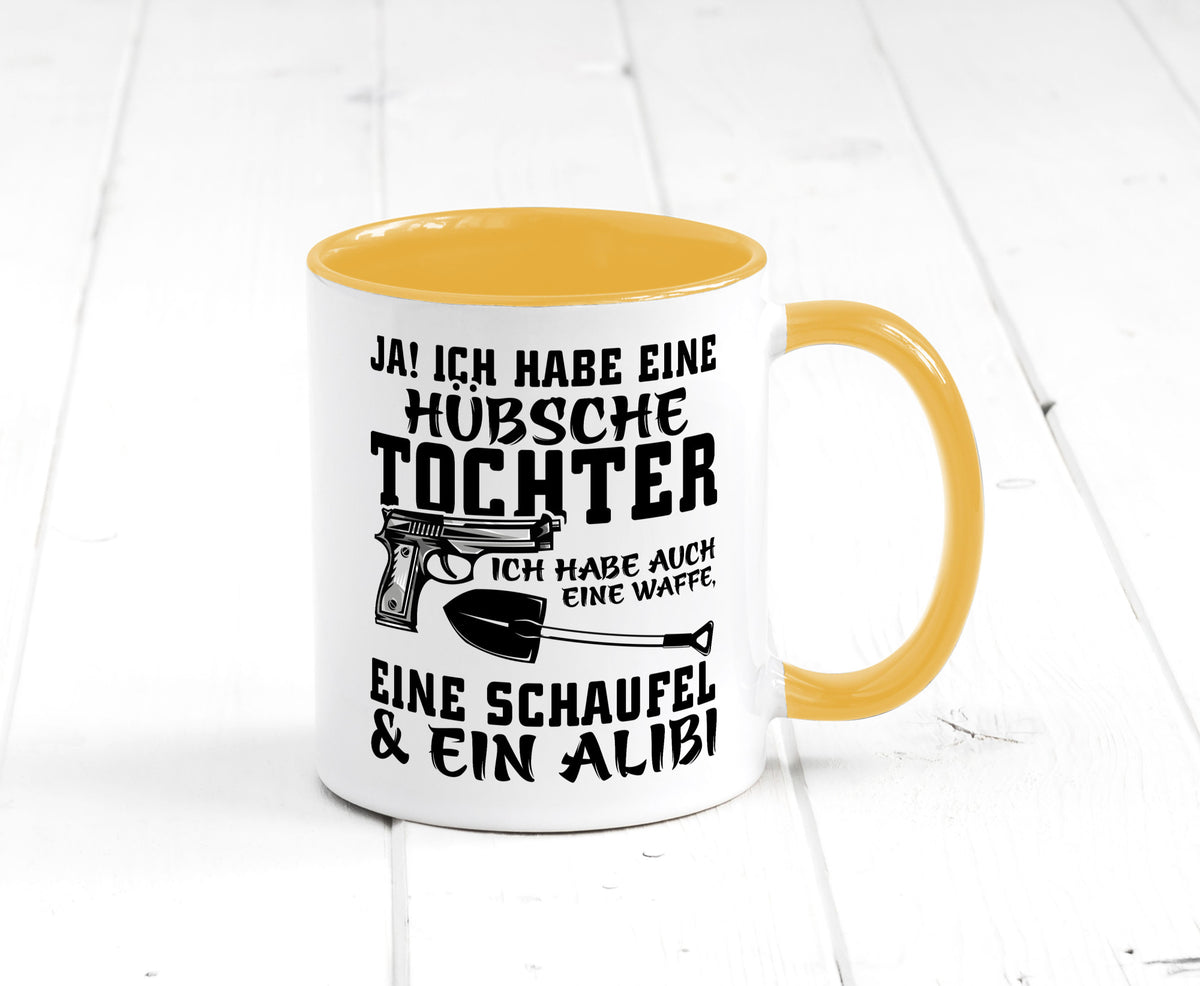 Hübsche Tochter Geschenk Familie Geschenkidee lustiger Spruch Tasse