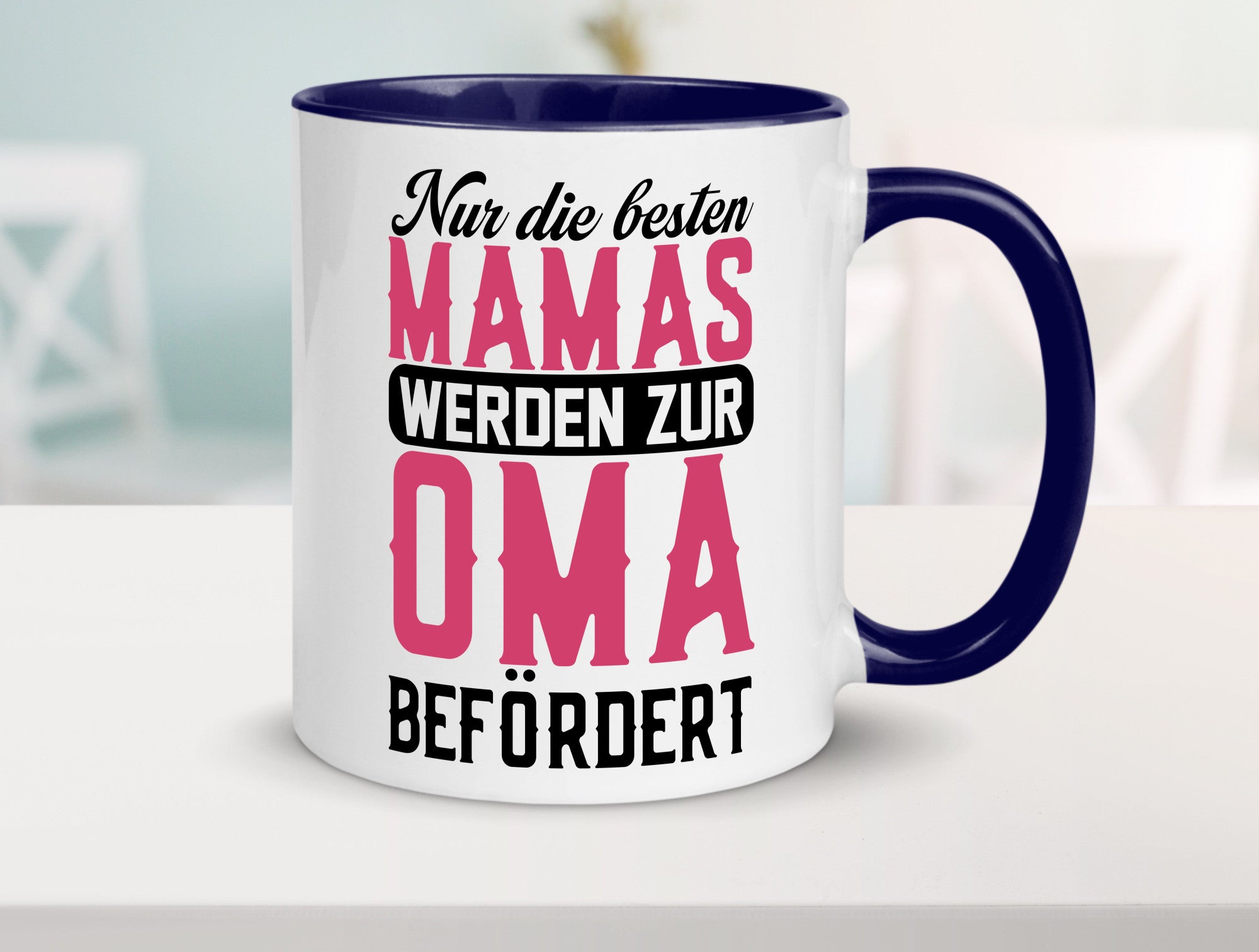 Beste Mama wird zur Oma befördert | Großmutter lustiger Spruch Geschenk Familie