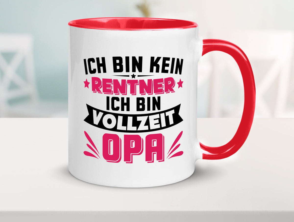 Ich bin vollzeit Opa | Rentner Ruhestand Großvater v2 Humor Familie Tasse