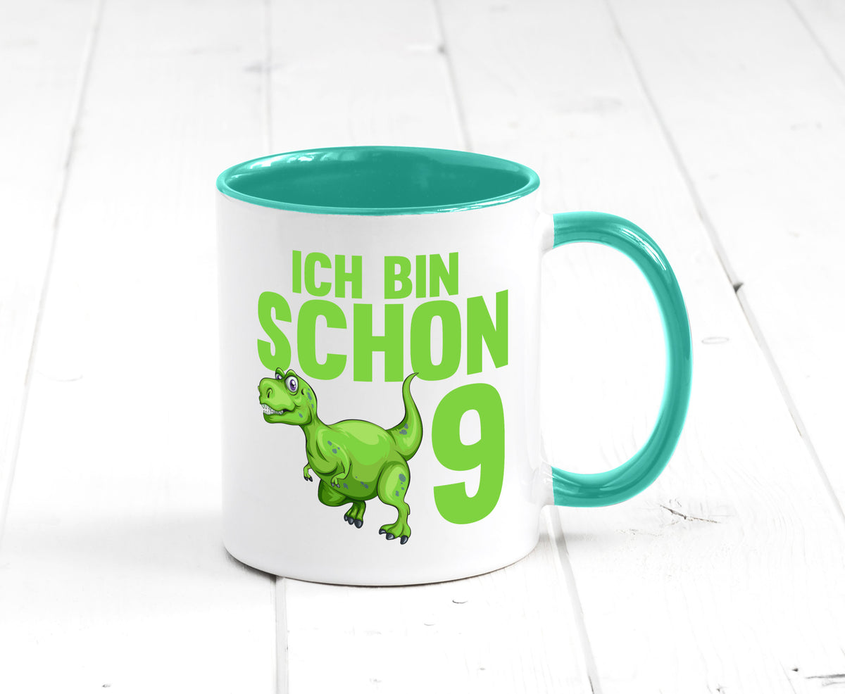 9. Geburtstag | 9 Jahre Dino Dinosaurier Geschenkidee Humor Tasse