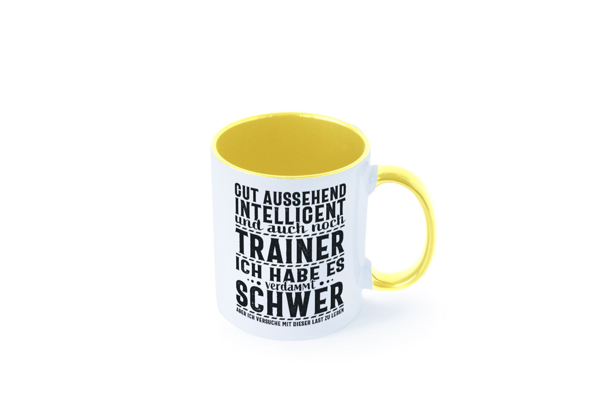 Gut aussehender Trainer |gestrichelte Linie | Punkte lustiger Spruch Geschenk