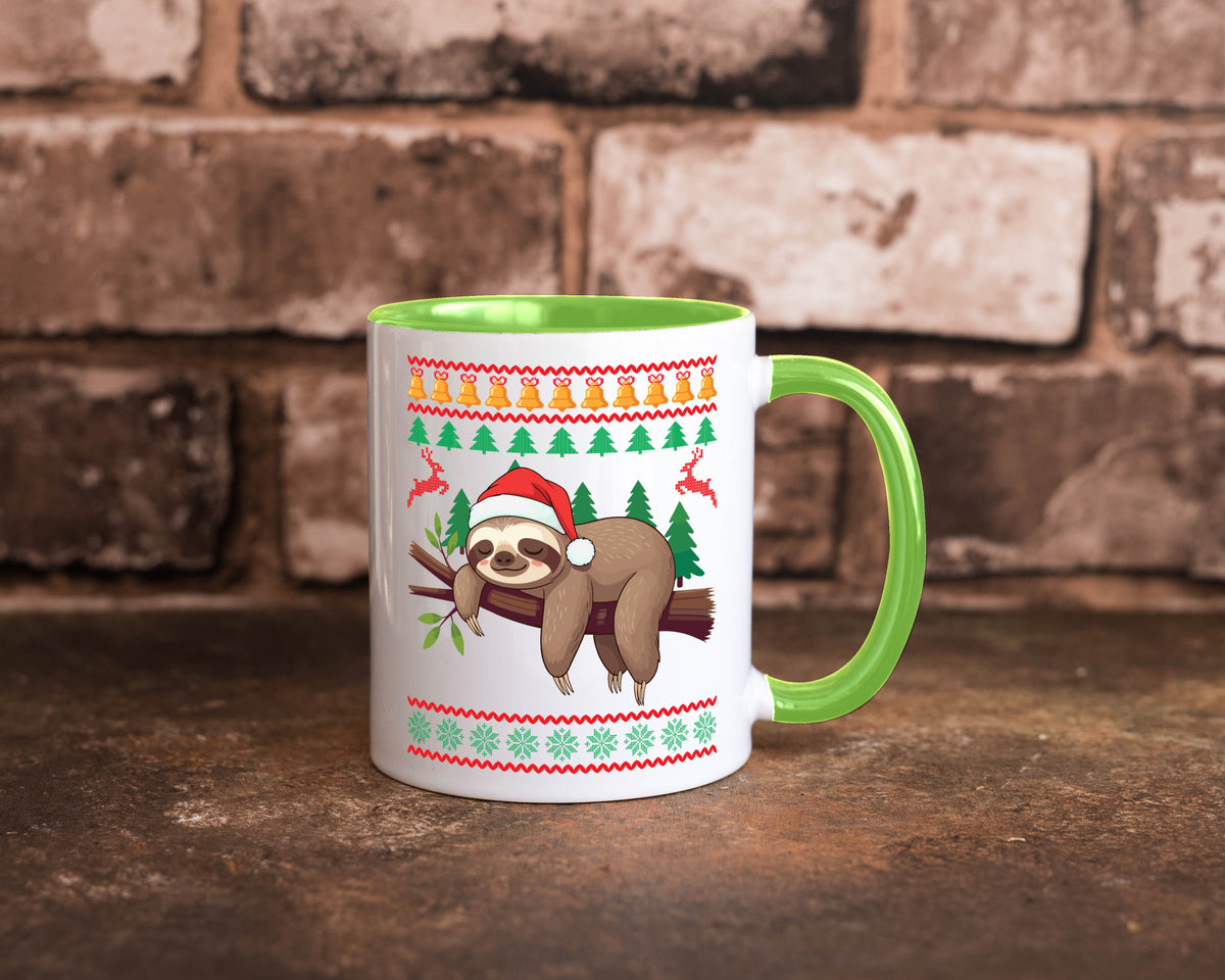 Ugly Christmas | Faultier Weihnachtsfaultier v2 lustig Tierliebhaber Humor Tasse