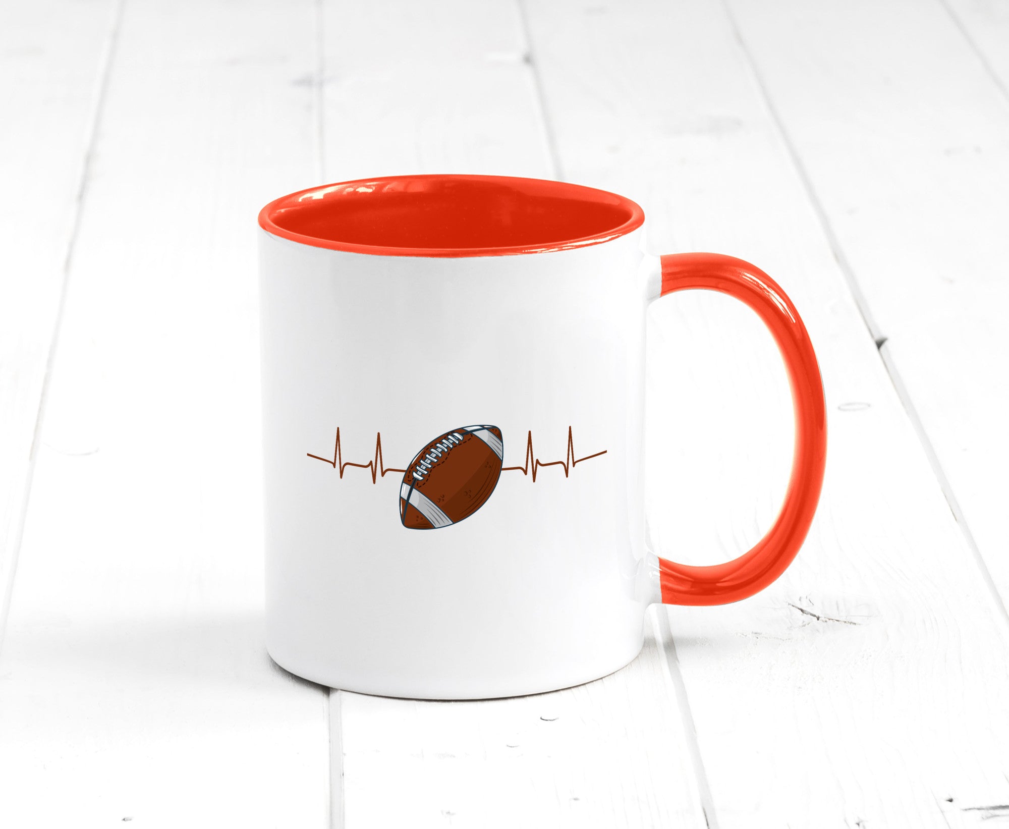 American Football Herzschlag | Footballer Superbowl Humor Geschenkidee Tasse