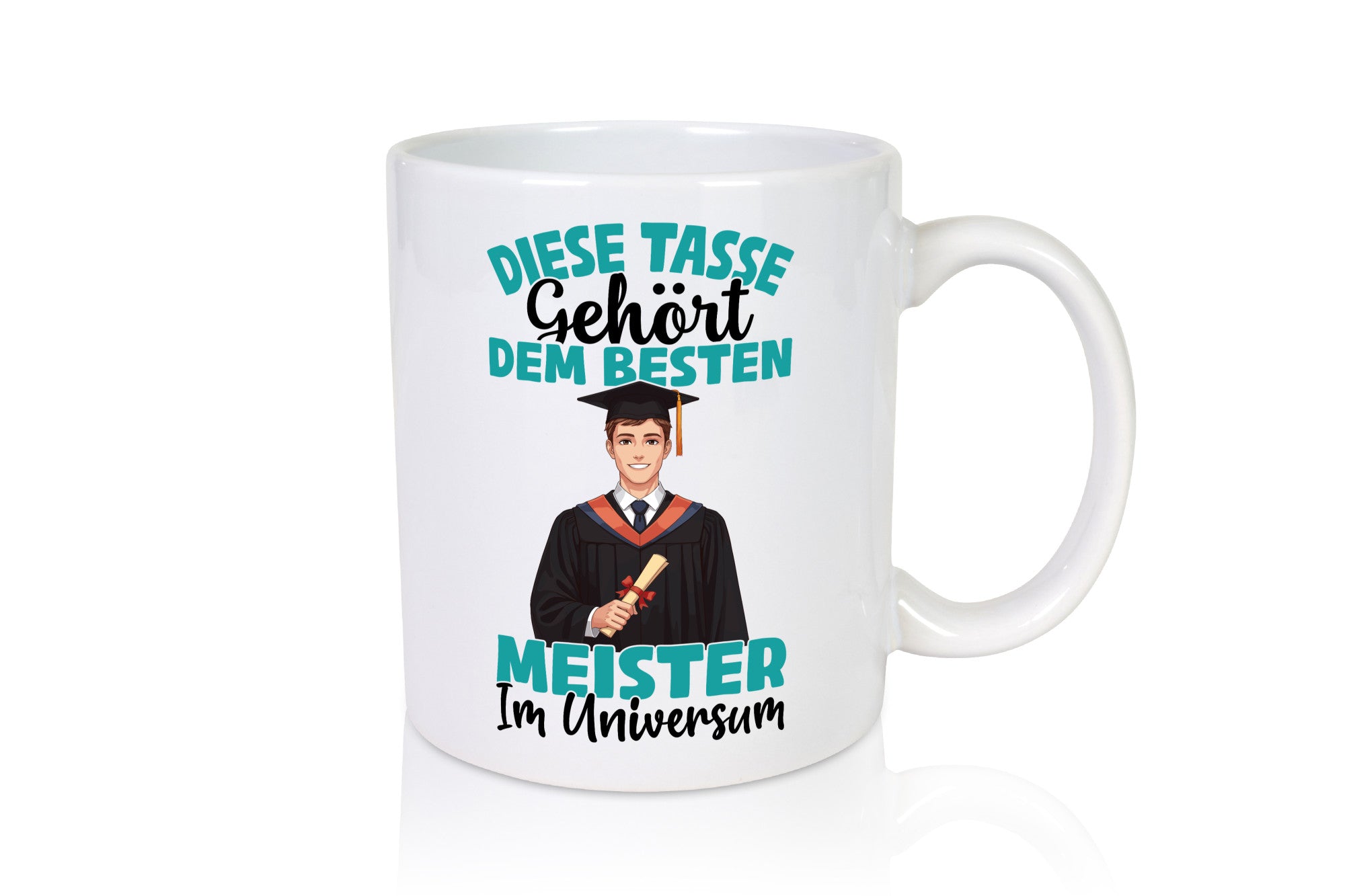 Im Universum: Meister | Meisterbrief Humor Geschenkidee Tasse
