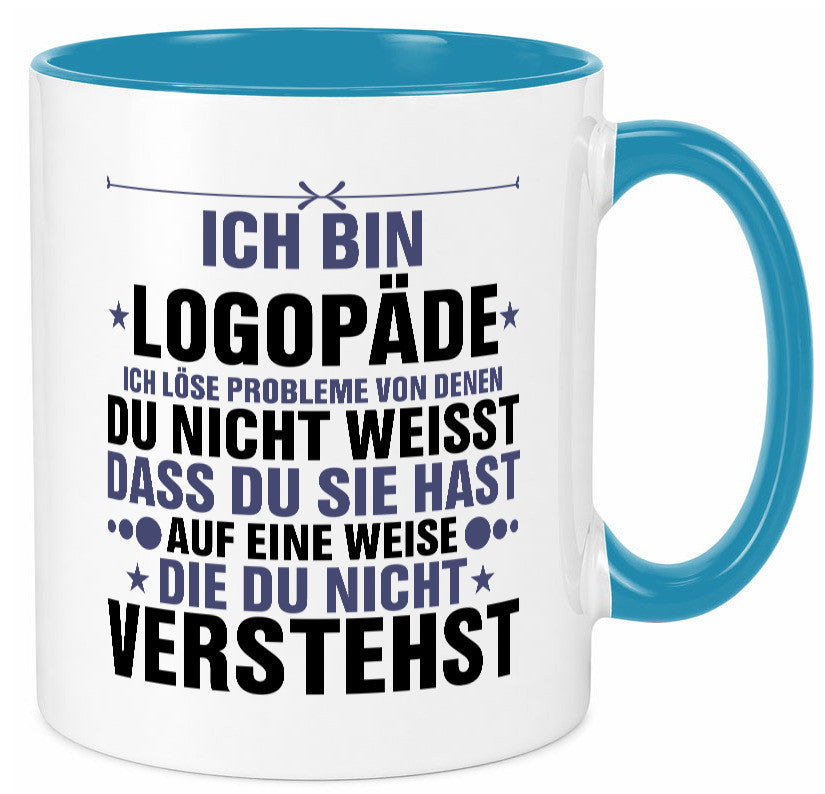 Löse Probleme: Logopäde | Sprachtherapie v2 Geschenkidee Humor Tasse