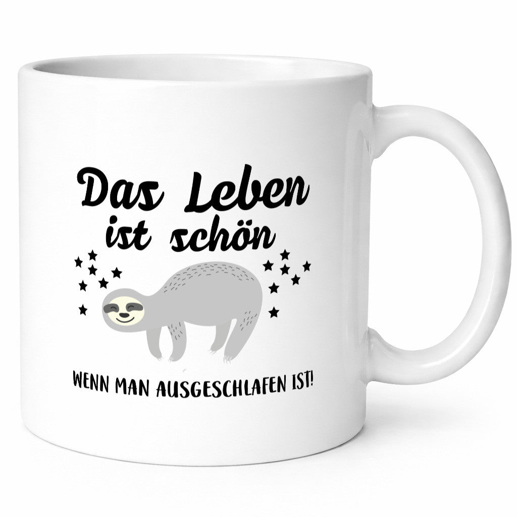 Schön ausgeschlafen | Morgenmuffel Motiv müde Geschenkidee Humor Tasse