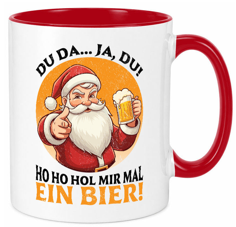 Hol mir mal ein Bier | Ugly Christmas Santa lustig Humor Geschenkidee Geschenk Tasse