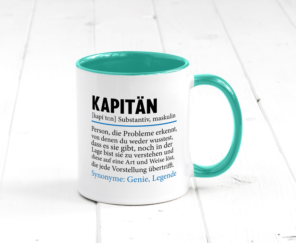 Kapitän | Spruch lustig Schiffskapitän Schiff Geschenk Humor Geschenkidee Tasse