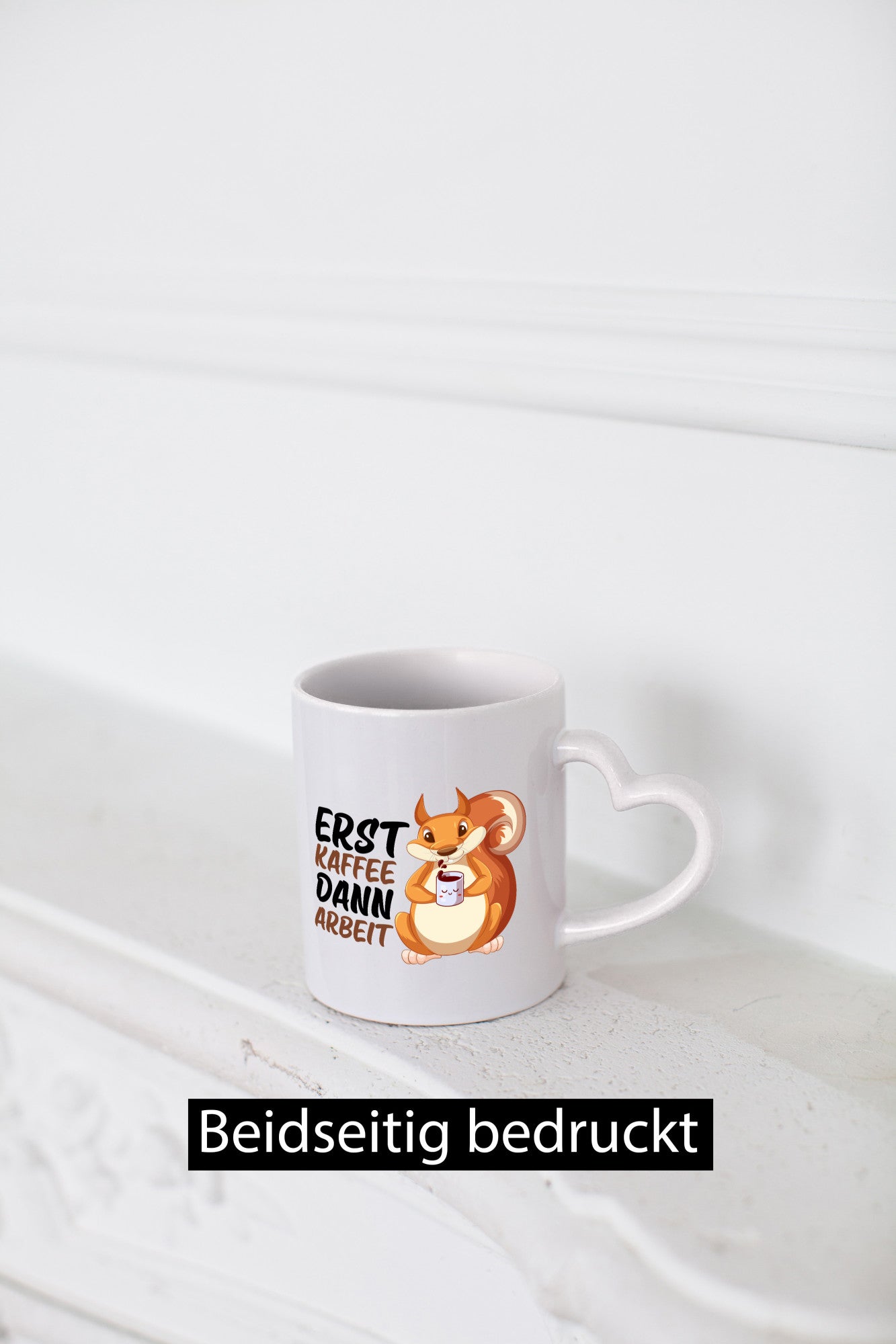 Erst Kaffee dann Arbeit | Büro Eichhörnchen Kaffeefreund Humor Kollegen