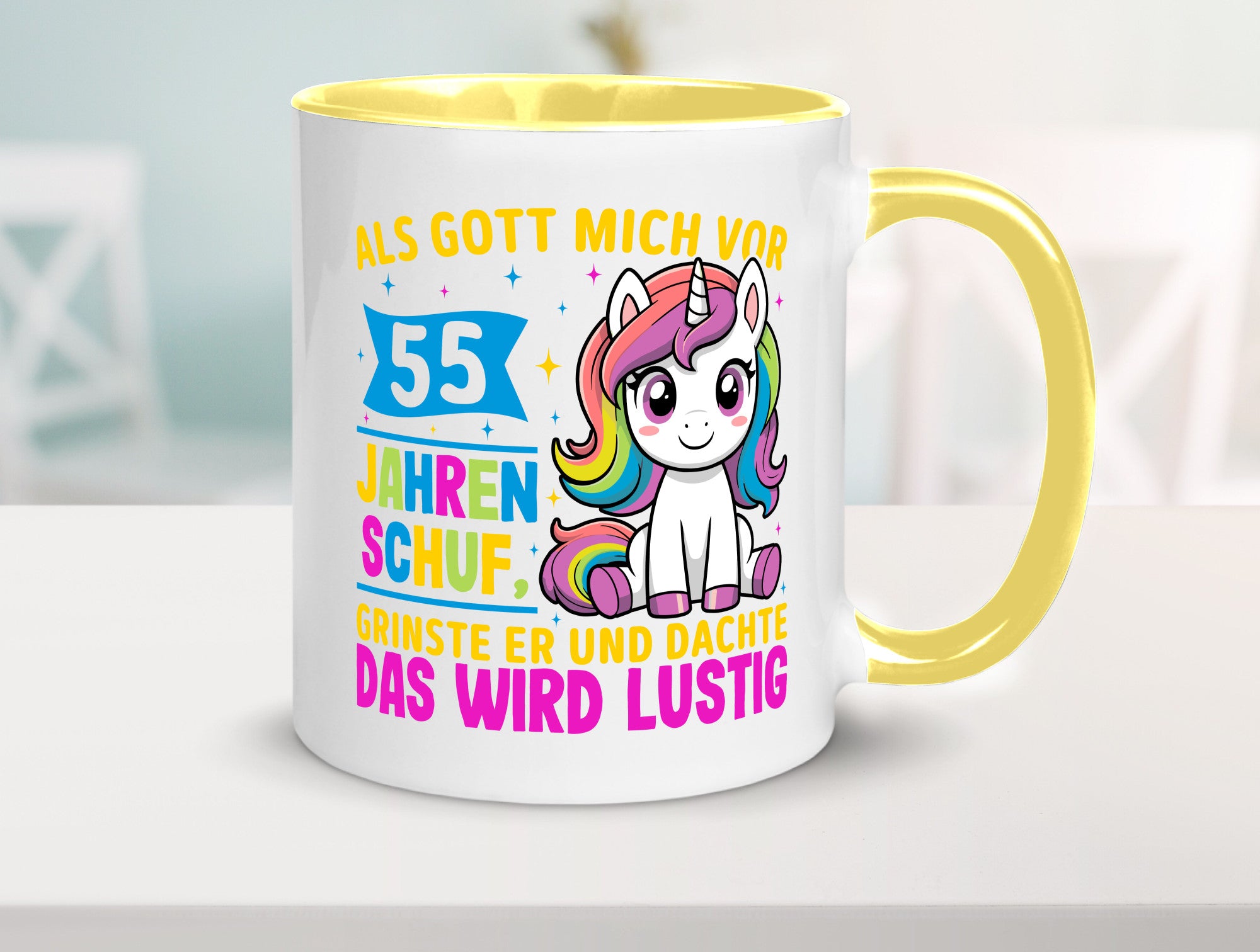 55. Geburtstag | Als Gott mich schuf 40 Jahre v2 lustiger Spruch Geschenk