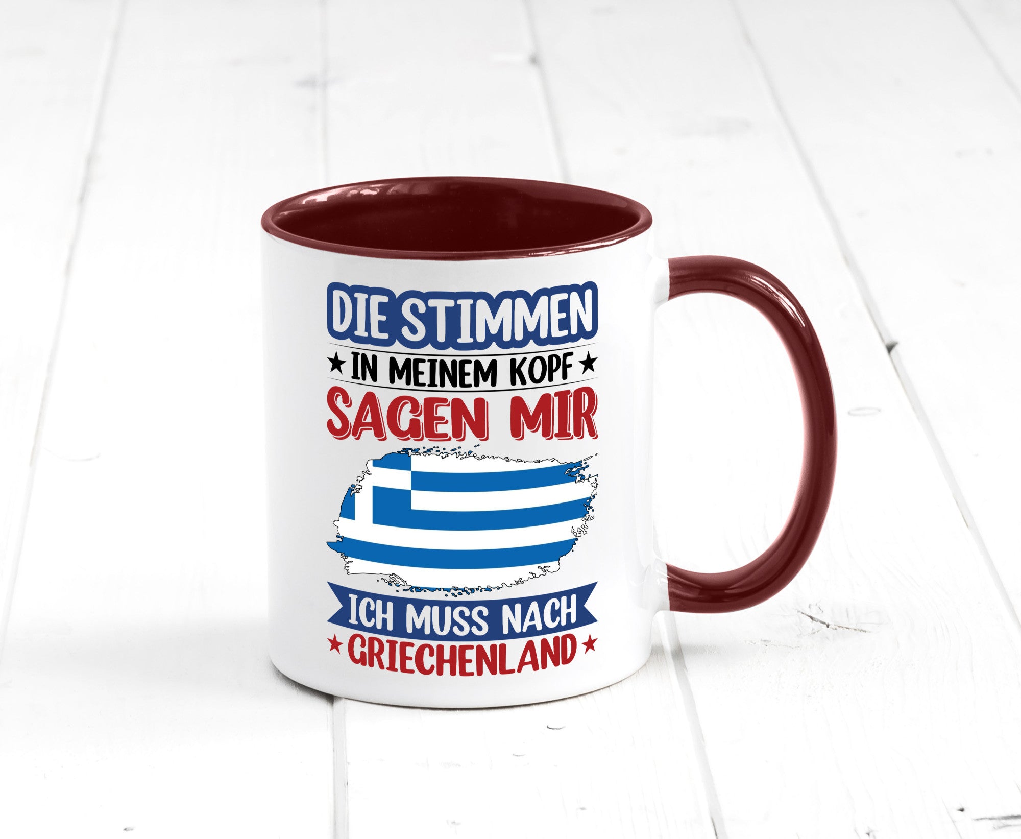 Griechenland | Urlaub Stimmen in meinem Kopf Traumland Humor Geschenkidee Tasse