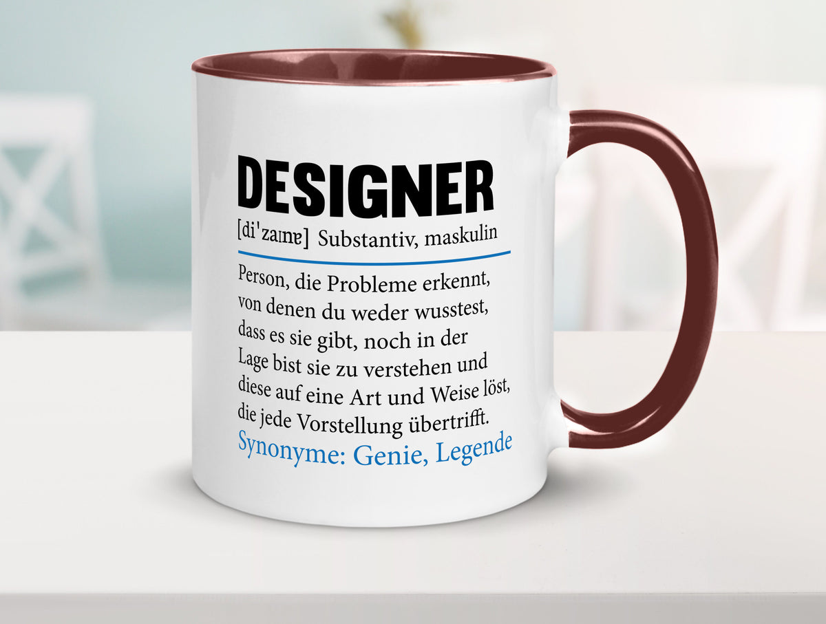 Designer Beruf | Gestalter Medien Schmuck Mode Geschenk Arbeit Kollegen Büro Tasse