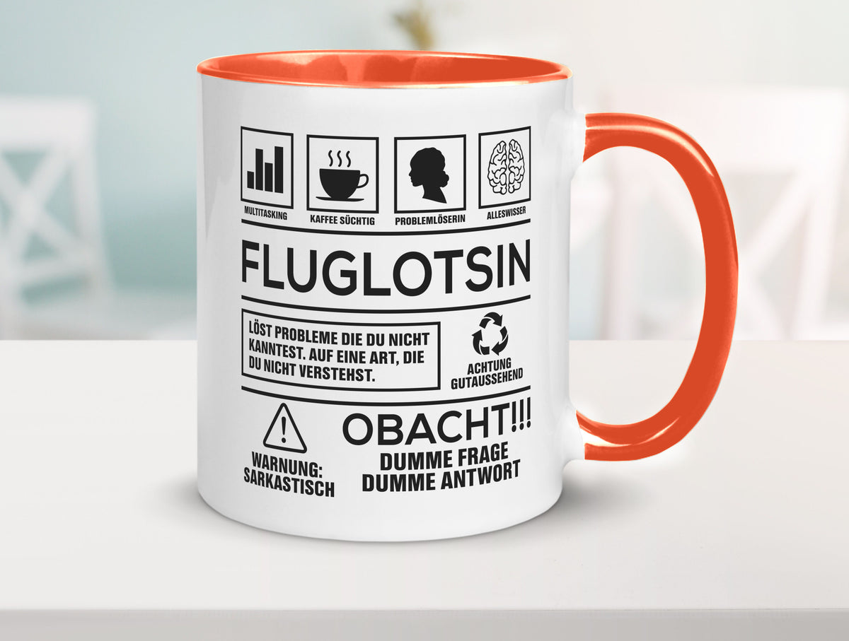 Achtung Probleme Fluglotsin | Flughafen Flugverkehr Geschenk Humor Geschenkidee Tasse