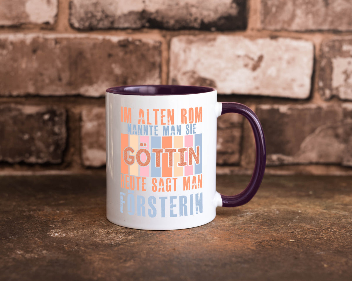 Heute sagt man: Försterin | Forst Arbeit lustig Kollegen Büro Geschenk Tasse
