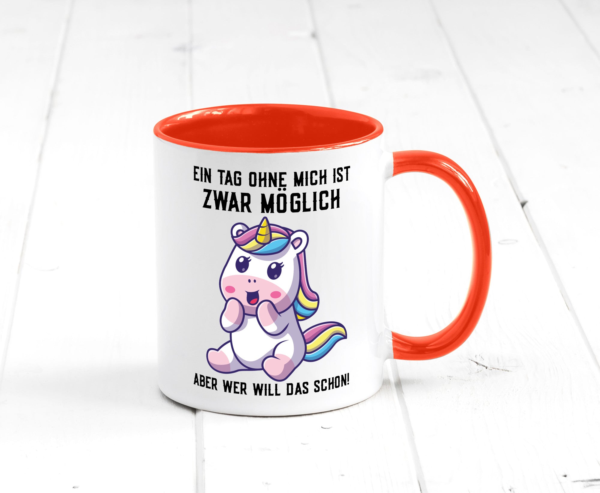 Ein Tag ohne mich ist möglich | süßes Einhorn Comic Geschenk Humor Geschenkidee