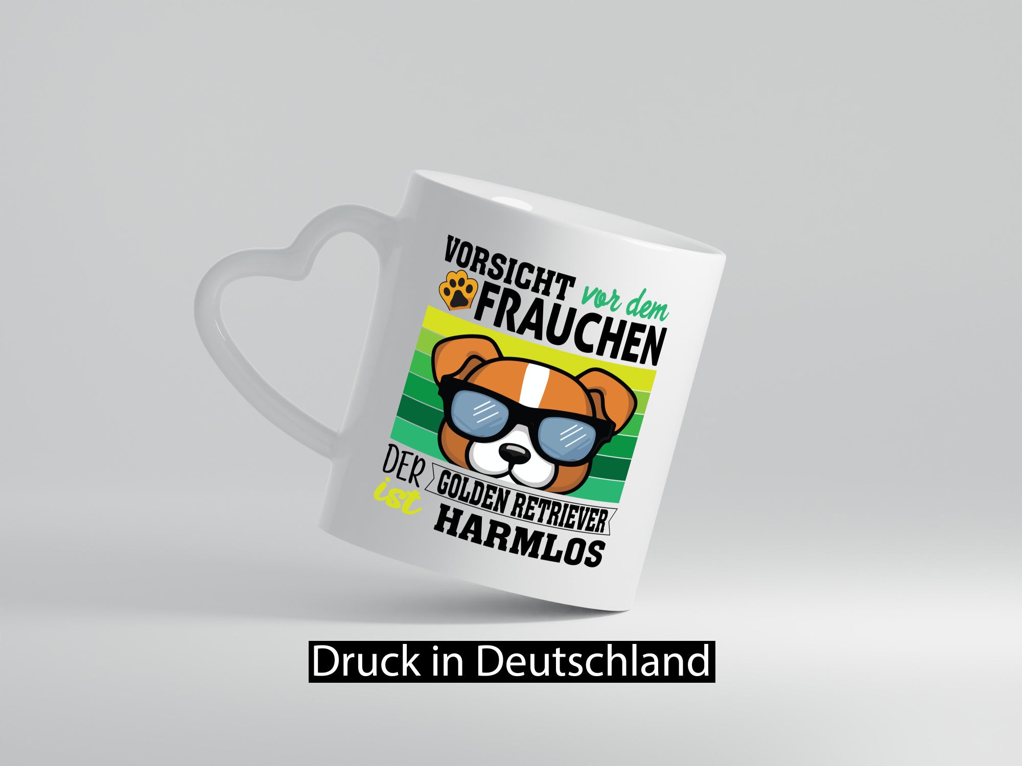 Vorsicht vor dem Frauchen Golden Retriever ist Harmlos lustiger Spruch Geschenk