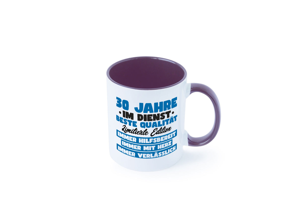 30 Jahre im Dienst | Jubiläum Arbeit v7 lustig Kollegen Büro Geschenk Tasse