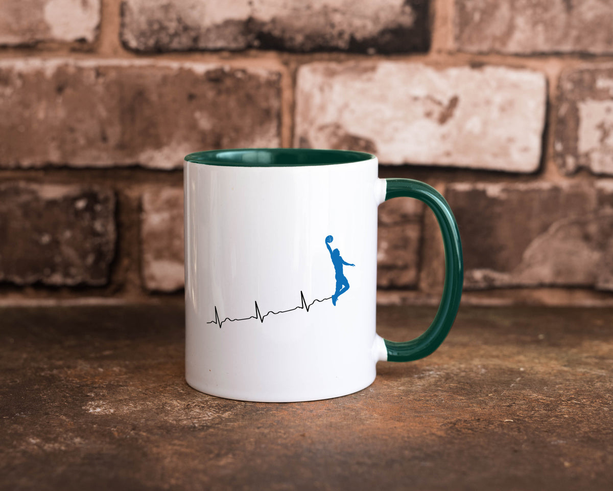 Herzschlag Basketball | Motiv Sport Ballsport Humor Geschenkidee Tasse