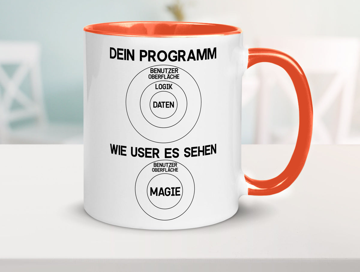 Wie User dein Programm sehen | Programmierer Magie Witz Geschenkidee Humor Tasse