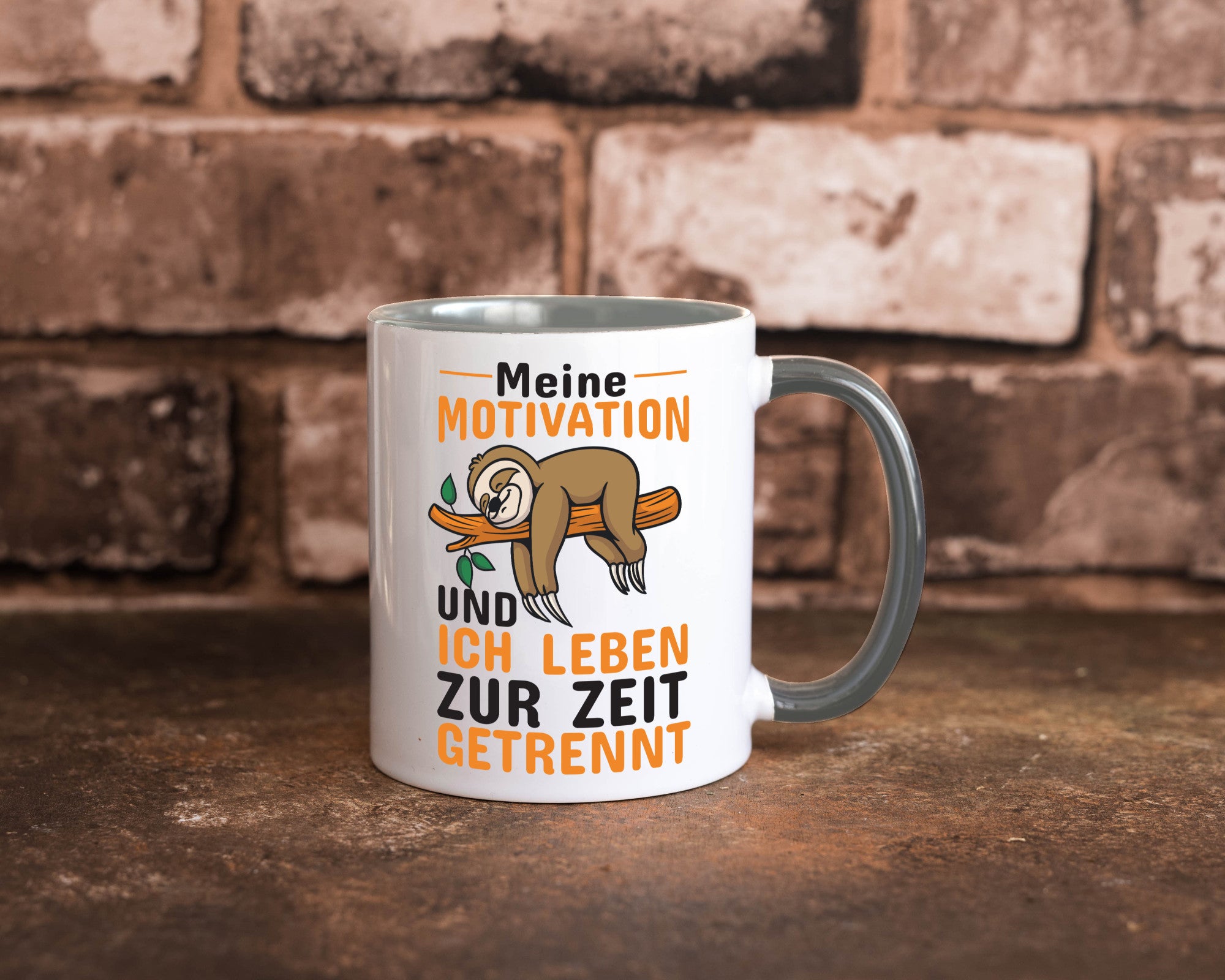 Keine Motivation | Faultier Tasse Büro Humor faul Geschenk Arbeit Kollegen
