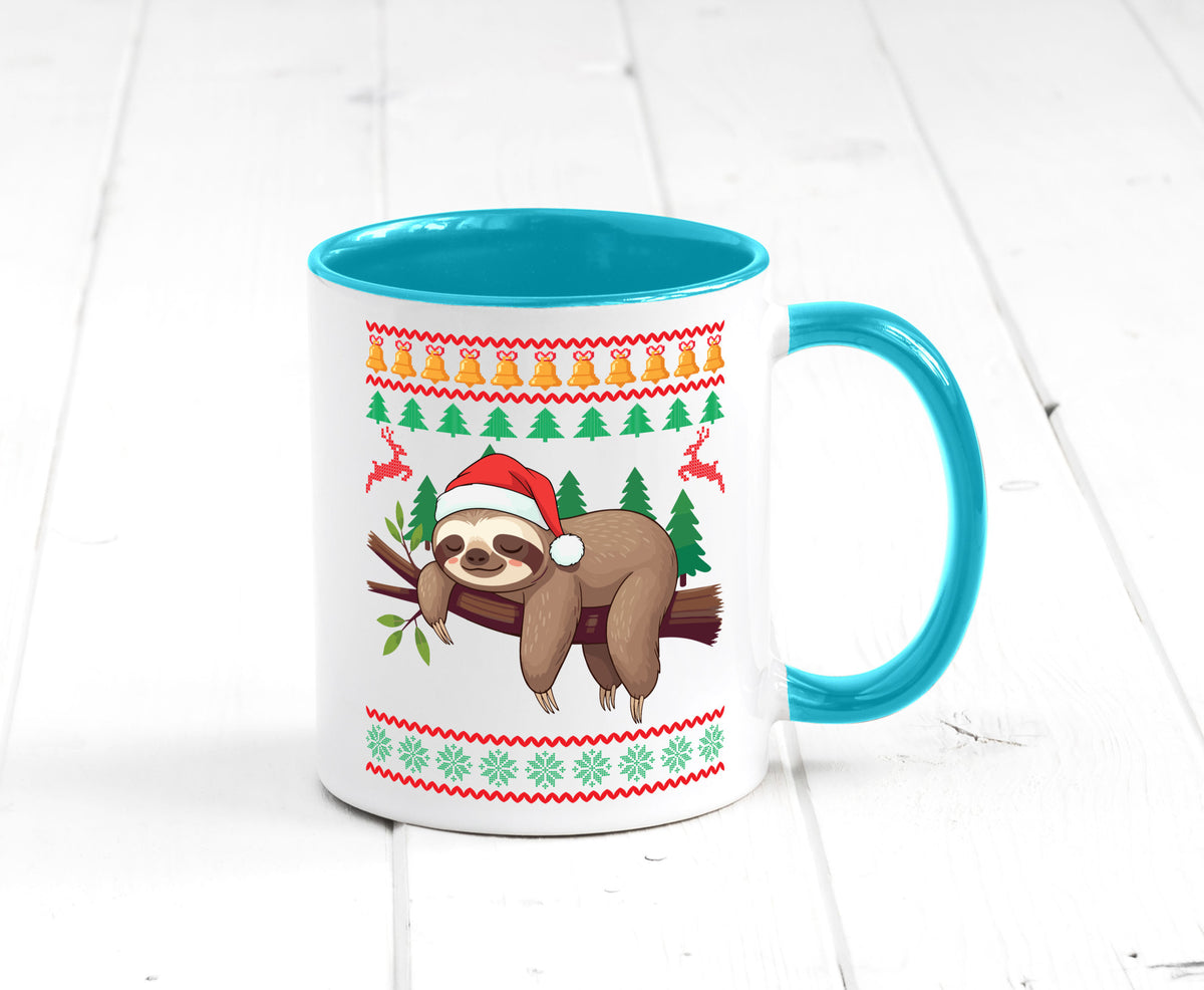 Ugly Christmas | Faultier Weihnachtsfaultier v2 lustig Tierliebhaber Humor Tasse