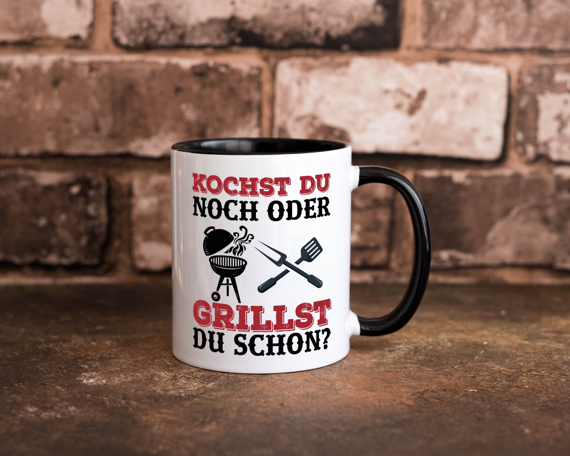 Grillst du schon? | Spruch Tasse Grillen Männer Geschenkidee Humor