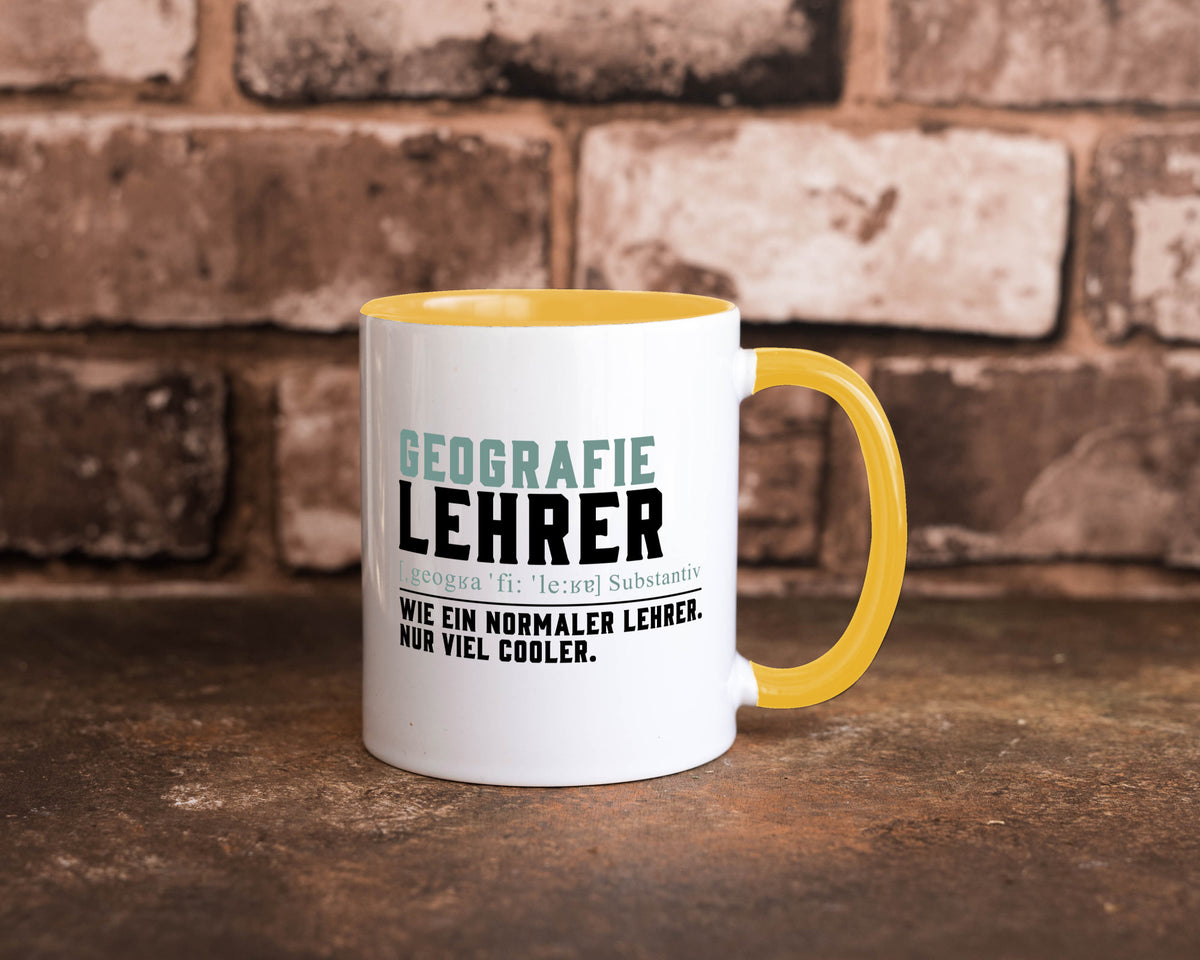 Geographielehrer | Lehrer Unterricht Lieblingslehrer lustiger Spruch Geschenk Tasse