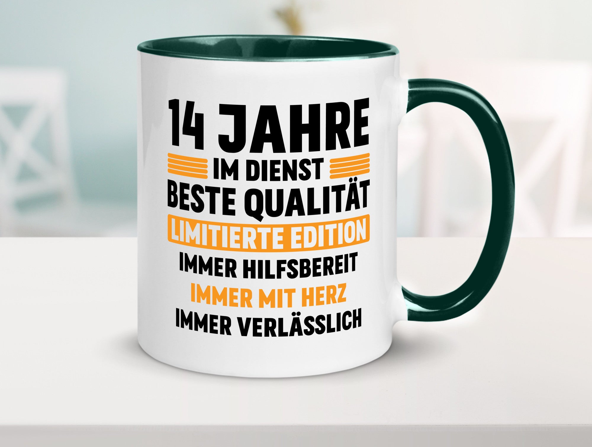 14 Jahre im Dienst | Jubiläum Arbeit v2 Geschenk Kollegen Büro lustiger Spruch
